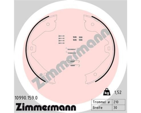 Brake Shoe Kit, parking brake