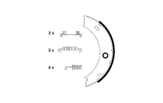 Brake Shoe Kit, parking brake, Image 2