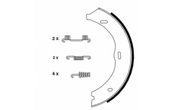 Brake Shoe Kit, parking brake, Image 2