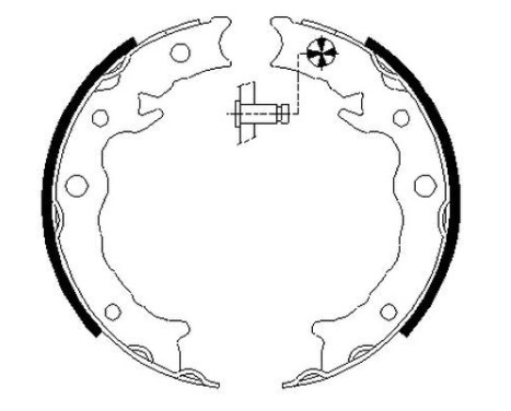 Brake Shoe Kit, parking brake, Image 2