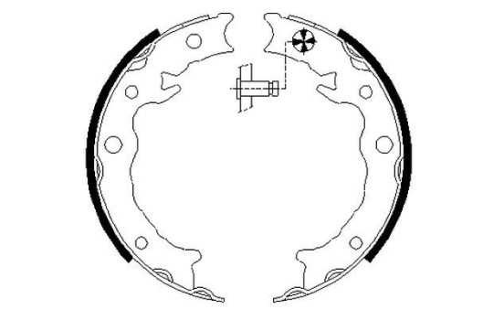 Brake Shoe Kit, parking brake, Image 2