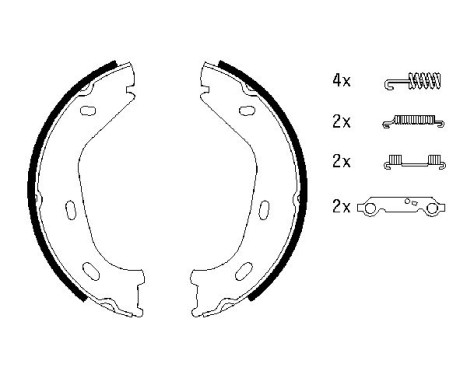 Brake Shoe Kit, parking brake, Image 2