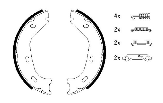 Brake Shoe Kit, parking brake