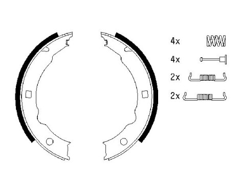 Brake Shoe Kit, parking brake, Image 4