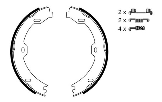 Brake Shoe Kit, parking brake, Image 5
