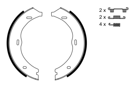 Brake Shoe Kit, parking brake, Image 5