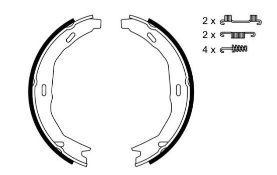 Brake Shoe Kit, parking brake, Image 5