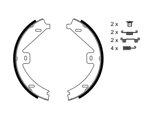 Brake Shoe Kit, parking brake, Image 5