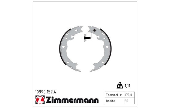 Brake Shoe Kit, parking brake, Image 2