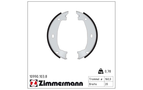 Brake Shoe Kit, parking brake, Image 2
