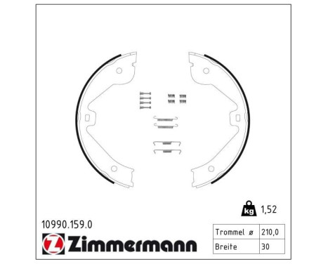 Brake Shoe Kit, parking brake