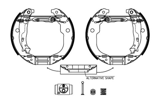 Brake Shoe Kit Shoe Kit Pro, Image 2