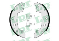 Brake shoe set 02850 Lpr
