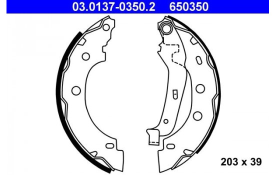 Brake Shoe Set 03.0137-0350.2 ATE