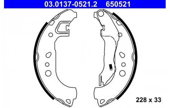 Brake Shoe Set 03.0137-0521.2 ATE