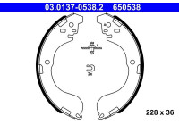 Brake shoe set 03.0137-0538.2 ATE