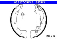 Brake shoe set 03.0137-0543.2 ATE