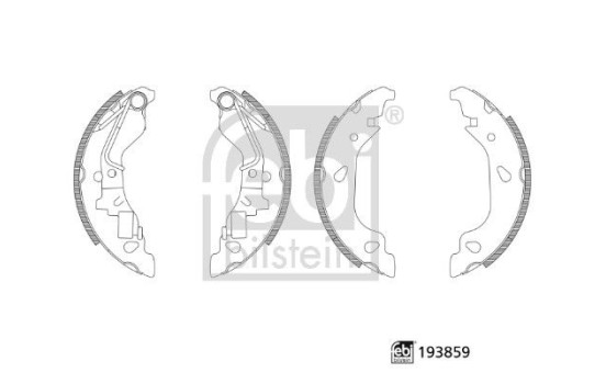 Brake shoe set 193859 FEBI
