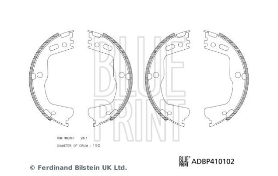 Brake shoe set ADBP410102 Blue Print