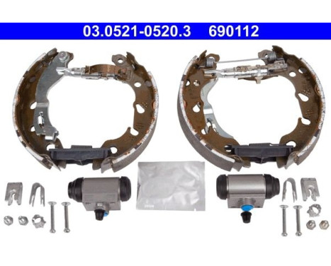 Brake Shoe Set Original ATE TopKit 03.0521-0520.3, Image 2