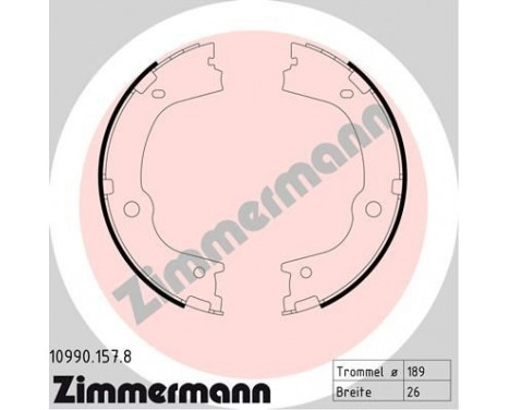 Brake Shoe Set, parking brake, Image 2