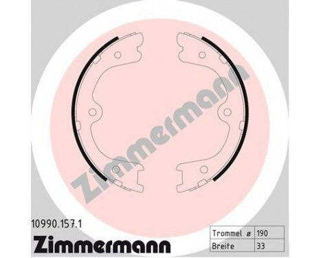 Brake Shoe Set, parking brake, Image 2