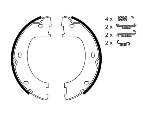 Brake Shoe Set, parking brake, Image 5