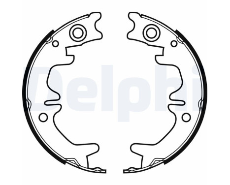 Brake shoe set, parking brake