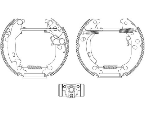 Brake Shoe Set Shoe Kit Pro, Image 2