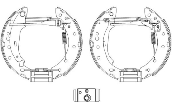 Brake Shoe Set Shoe Kit Pro, Image 2