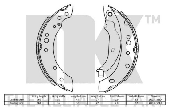 Brake shoe set