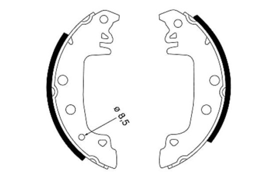 Brake Shoe Set, Image 2