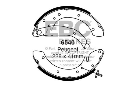 Brake shoe set