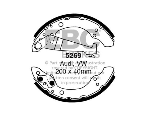 Brake shoe set