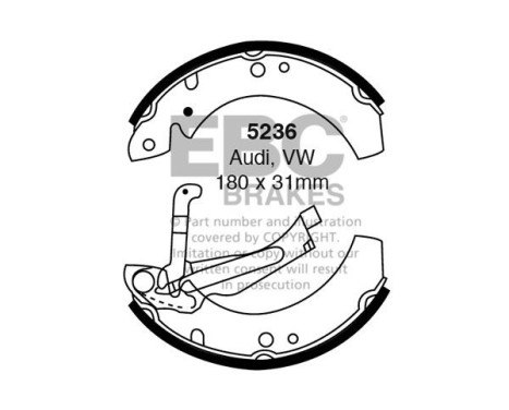 Brake shoe set