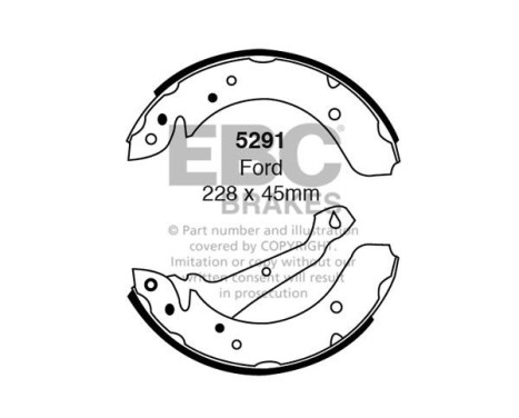 Brake shoe set