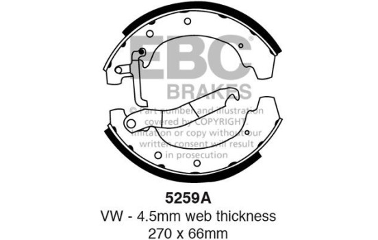 Brake shoe set