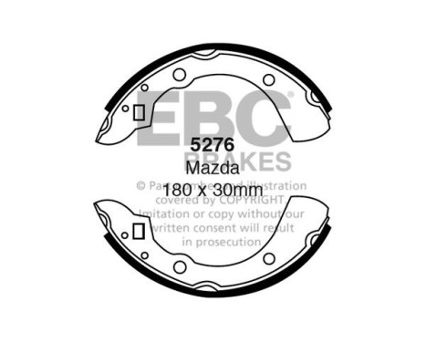Brake shoe set