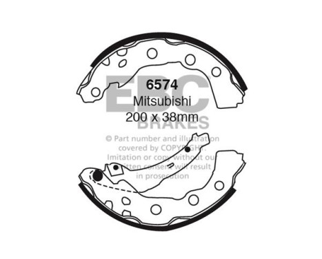 Brake shoe set