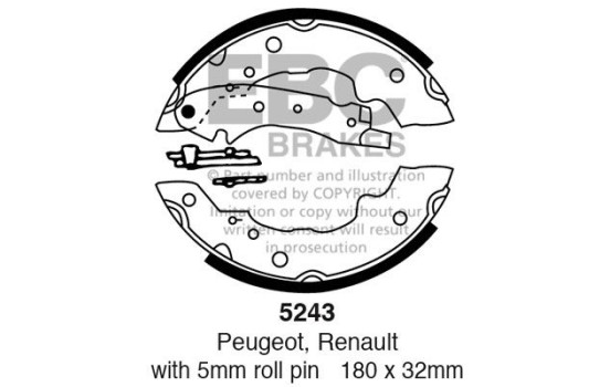 Brake shoe set