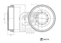 Brake drum 194779 FEBI