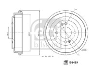 Brake drum 198439 FEBI