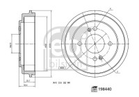 Brake drum 198440 FEBI