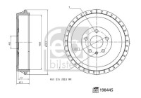 Brake drum 198445 FEBI