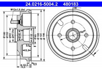 Brake Drum 24.0216-5004.2 ATE