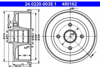 Brake Drum 24.0220-0038.1 ATE