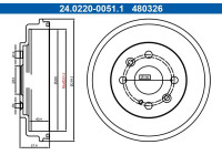 Brake drum 24.0220-0051.1 ATE