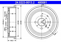 Brake Drum 24.0223-0013.2 ATE