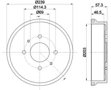BRAKE DRUM 8DT