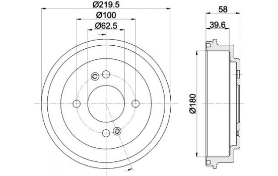BRAKE DRUM 8DT